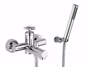 GIÒ CRYSTAL - GIÒ - F3501/S - Wall-mounted bathtub tap with hand shower _ Rubinetteria Giulini